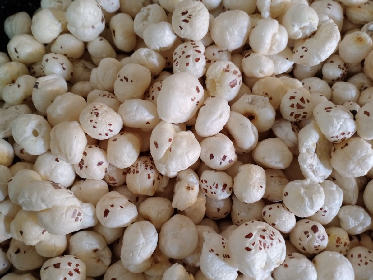 Makhana roasted to a light, crispy texture